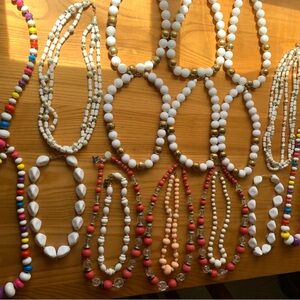 Lot of 20 Vintage Genuine Lucite Mod Necklaces Made in Hong Kong Chunky Chokers